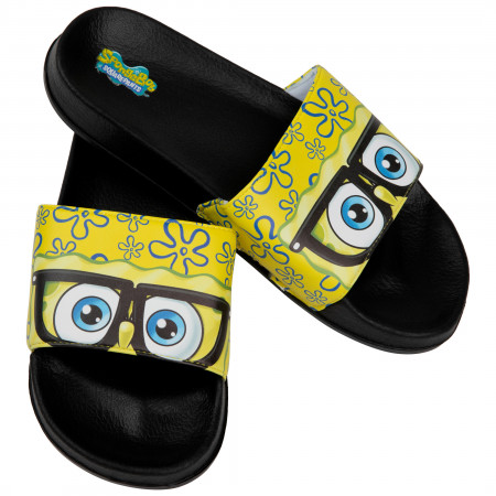 SpongeBob SquarePants Jellyfishing SpongeBob Face Men's Slide Sandals